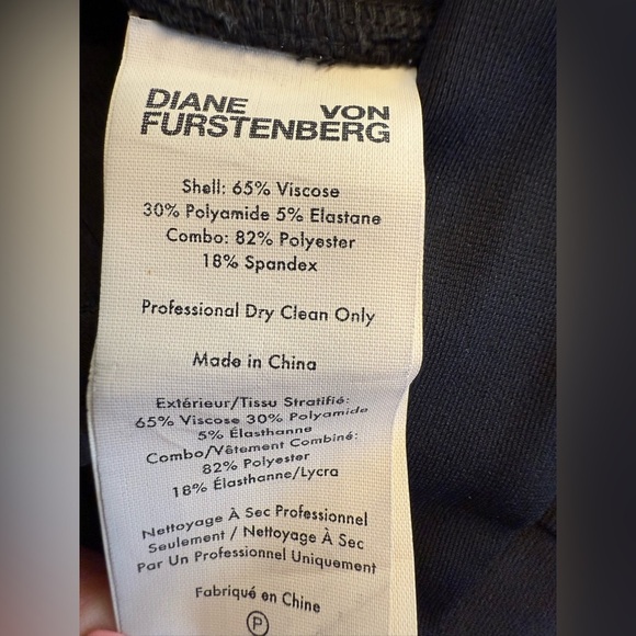 Diane Von Furstenberg Black Dress Pants Women’s Size 6 - Picture 7 of 9